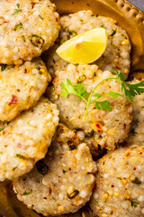 sabudana wada or shabudana vada called in india made from sago and served with chutney