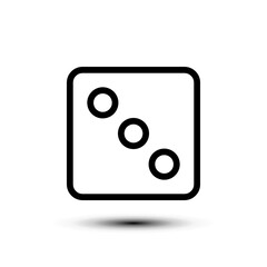 Dice icon. flat design vector illustration for web and mobile