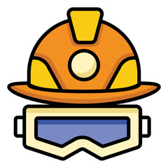 Filled colored outline icon related to industry , factory , product unit.