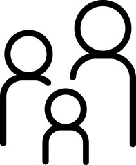 Family, parents line Icon