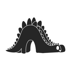 Inflatable slide vector icon.Black vector icon isolated on white background inflatable slide.