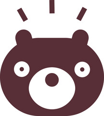 Bear simple symbol, Teddy bear
