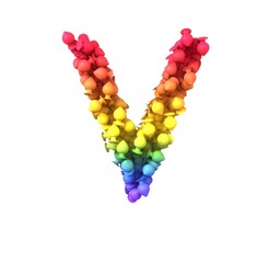 Rainbow Butt Plug  Themed Font  Letter V