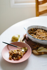 warm apple oatmeal bake