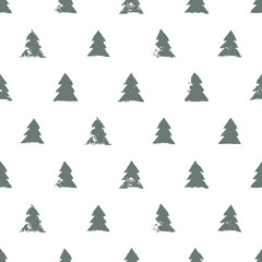 Christmas tree minimalist seamless pattern