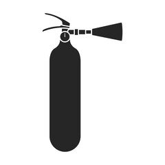 Extinguisher vector icon.Black vector icon isolated on white background extinguisher .
