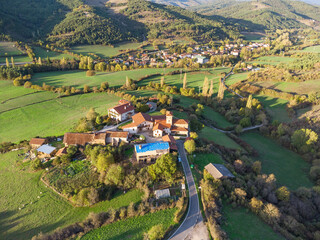 Akerreta, Larroasaña in the background. Esteribar Valley, Navarre