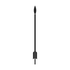 Arrow for bow vector icon. Black vector icon isolated on white background arrow for bow.