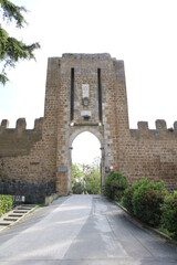 Porta Rocca in Orvieto city walls, Italy Umbria