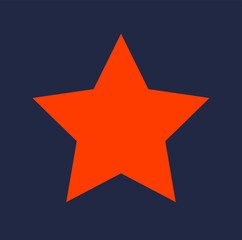 Fototapeta premium Orange star vector icon. isolated orange symbol.