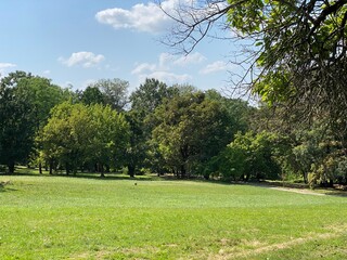 Park of the Pejacevic castle in Nasice or park next to the Pejacevic family castle - Slavonia, Croatia (Park dvorca Pejačević u Našicama ili Perivoj uz dvorac obitelji Pejačević, Našice - Slavonija)