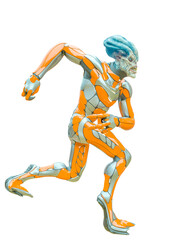 alien warrior walking