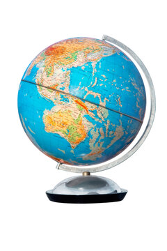 Beautiful globe with Asia and Australia.