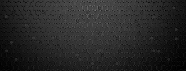 Abstract background with maze pattern in black and gray colors