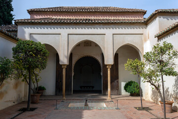 Fototapeta premium The Patio de los Naranjos in the Alcazaba of Malaga