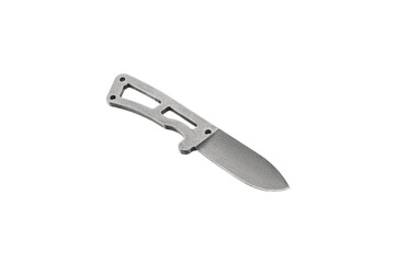 Throwing knife silver. Weapon of a ninja or assassin. Isolate on a white back.