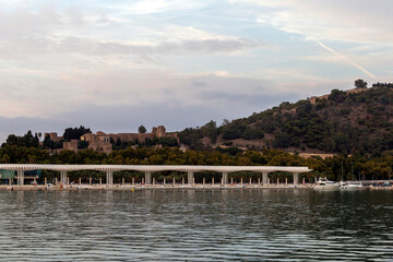 View of the Alcazaba of Malaga from the port
