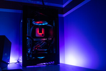 Custom PC's at night 