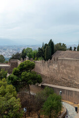 Fototapeta na wymiar The Castle of Gibralfaro in Malaga