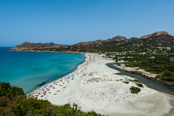 France. Corsica. The beach of Ostriconi also called anse of Peraiola