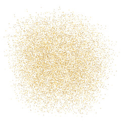 Background Golden crumbs. Gold dust.A scattering of Golden sand on a transparent background