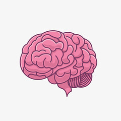 Brain cartoon vector icon illustration