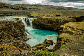 Fototapeta na wymiar Wasserfall Island