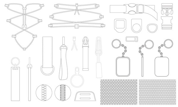 set of bag parts
