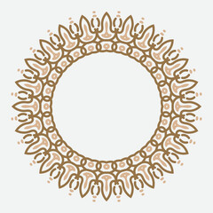 Retro abstract pattern with culture ornament on white background. round ornament decoration.