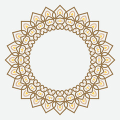 Retro abstract pattern with culture ornament on white background. round ornament decoration.