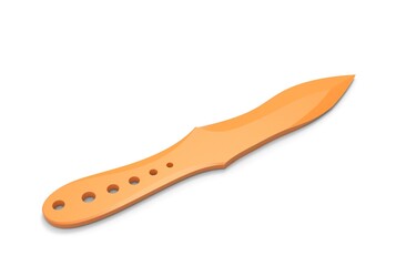 3D illustration of throwing knife isolated