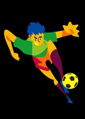 soccer player with ball