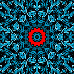 Abstract kaleidoscope background. Beautiful kaleidoscope seamless pattern. Colorful mosaic texture