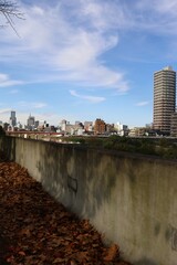 Obraz premium November 2022, Sendai City, Miyagi Prefecture.Scenery of Hirose riverbed.