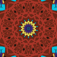 Abstract festive colorful floral vector ethnic tribal pattern ethnic festive abstract vector