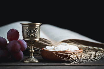 Concept of Eucharist or holy communion of Christianity. Eucharist is sacrament instituted by Jesus....