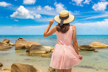 Woman at Silver Beach on Samui