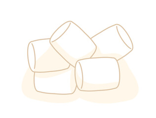 マシュマロをイメージしたイラスト
