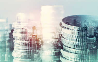Finance and money technology background concept of business prosperity and asset management ....