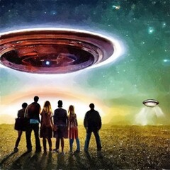 ufo呼んだら2機現れた © グレイ・エイリアン