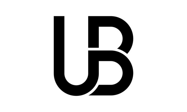 letter alphabet UB logo design
