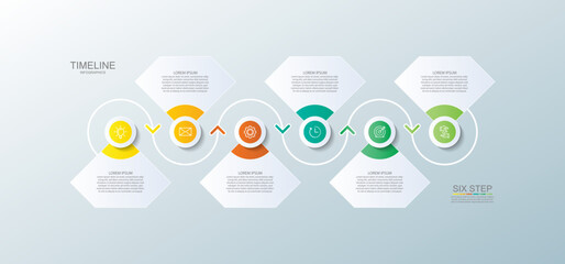 Fototapeta premium Presentation business infographic circle template design