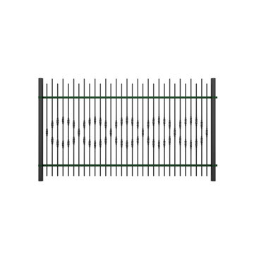 Iron fence isolated