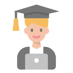 online learning flat icon 