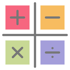 math flat icon 