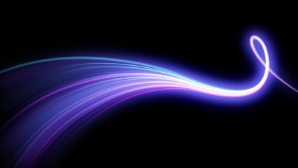 Glowing streams light in motion with abstract lines trail - Powered by Adobe