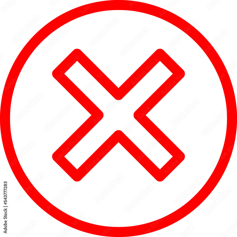 Poster incorrect icon vector symbol template on white background