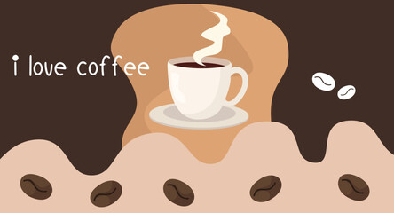 coffee background with coffee time