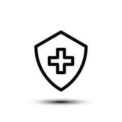 Fototapeta premium Protection icon. flat design vector illustration for web and mobile