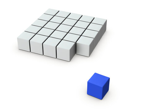 多数派から独立した個人を表すアブストラクト